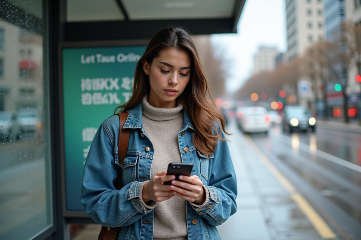 Jeune femme consulte des devis d
